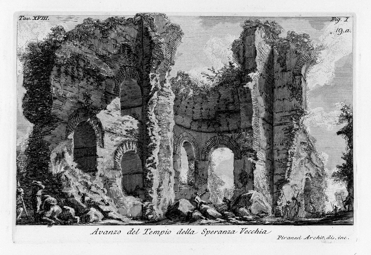 Avanzo del Tempio della Speranza Vecchia by Giovanni-Battista Piranesi