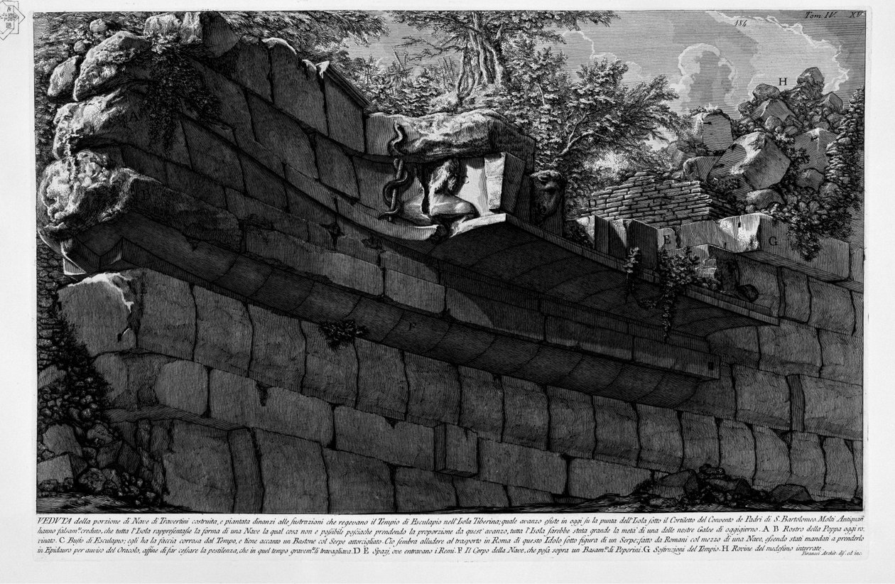 Tiber Adası by Giovanni Battista Piranesi