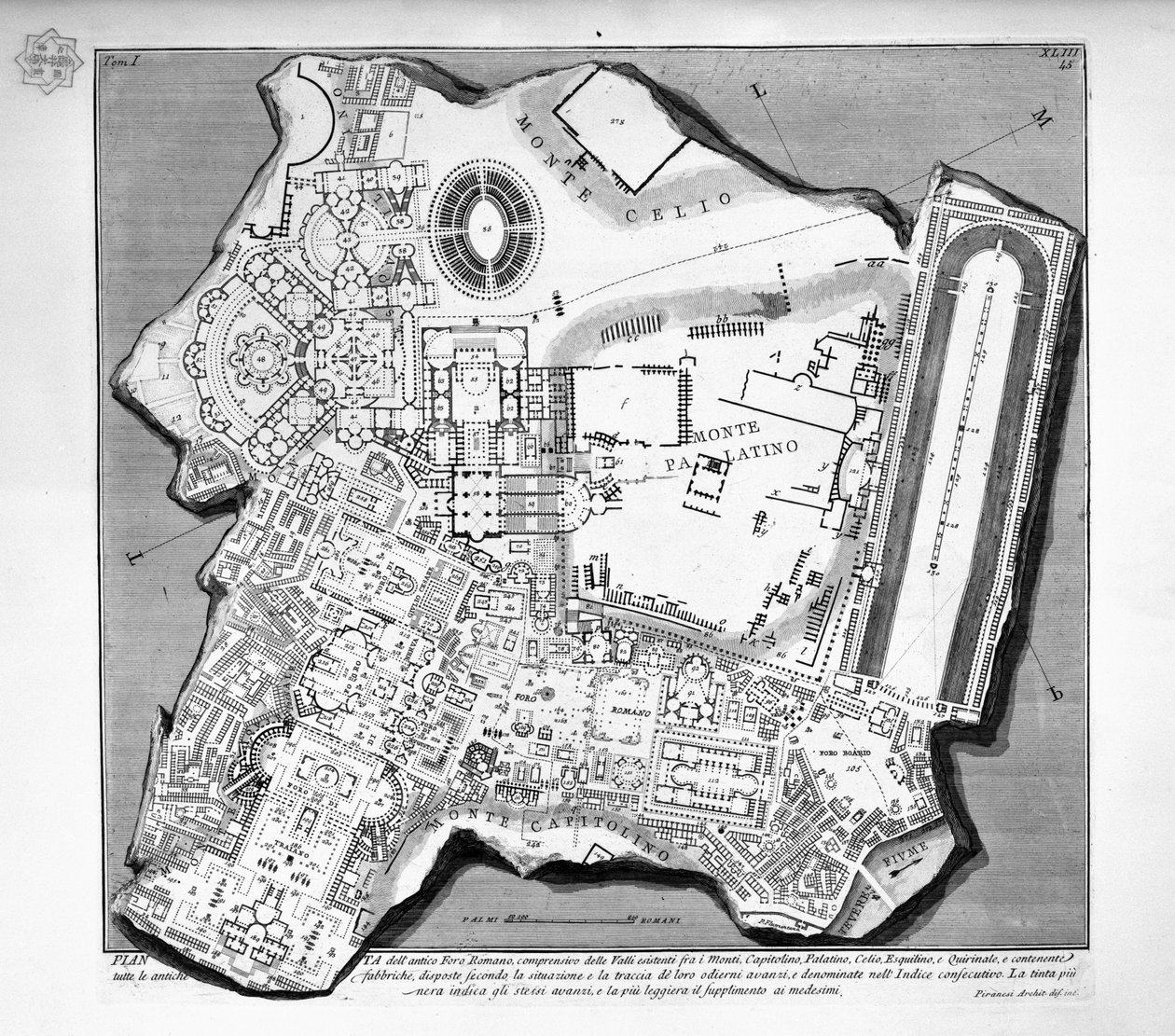Forum Romanum Haritası by Giovanni Battista Piranesi