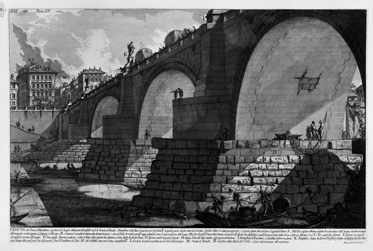Ponte Sant'Angelo by Giovanni Battista Piranesi