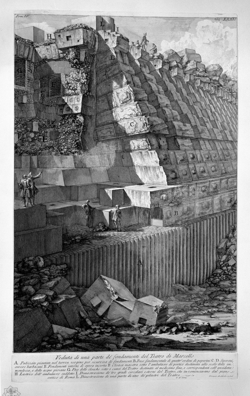 Marcellus Tiyatrosu by Giovanni Battista Piranesi