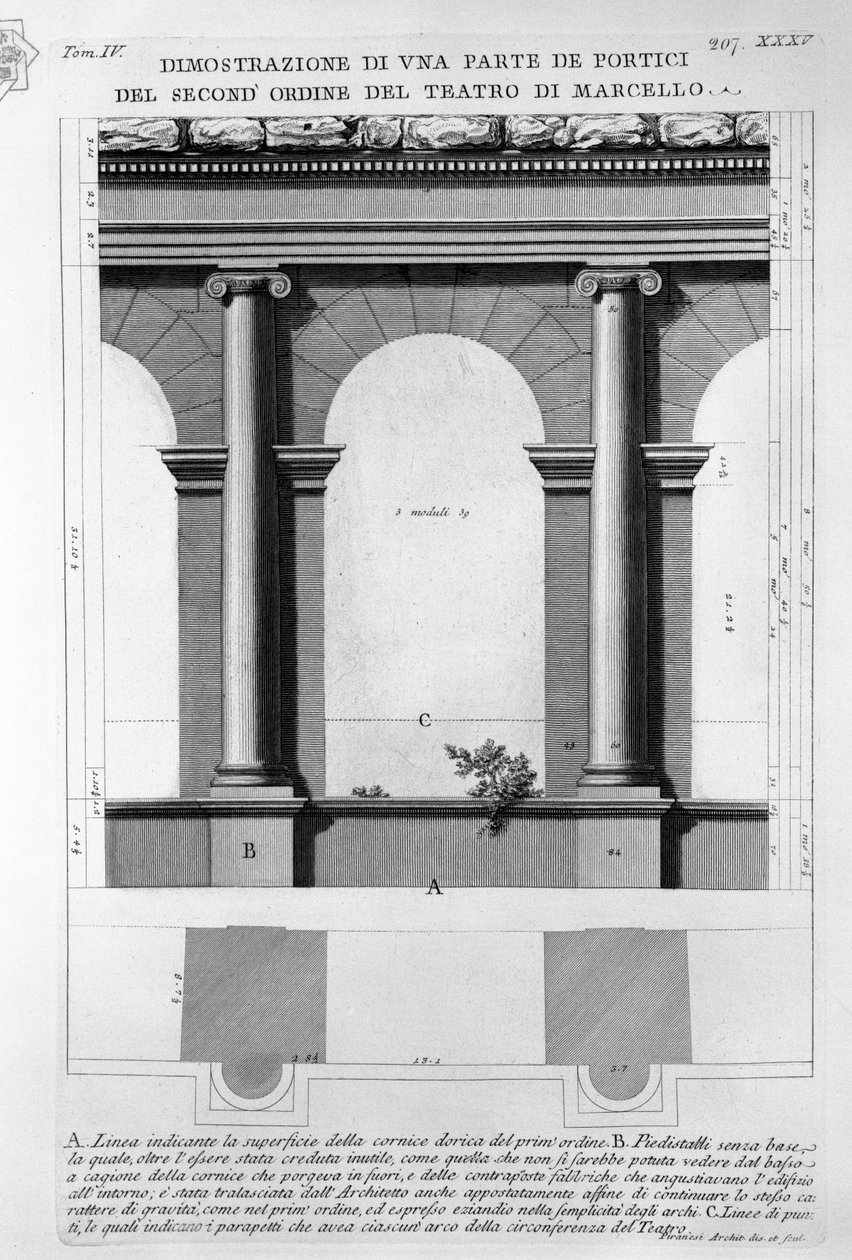 Marcellus Tiyatrosu by Giovanni Battista Piranesi