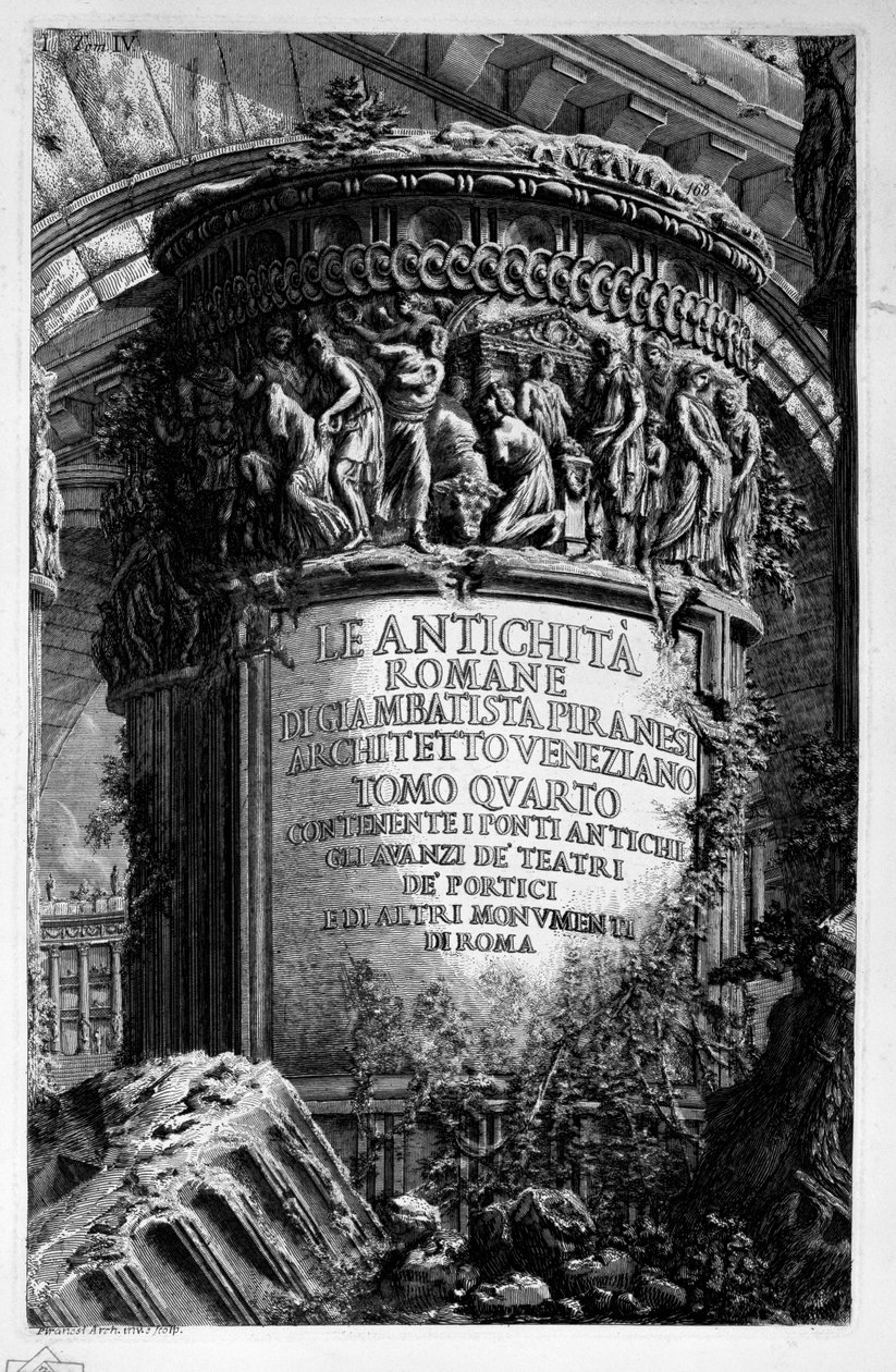 Cilt için başlık sayfası. 4 by Giovanni Battista Piranesi