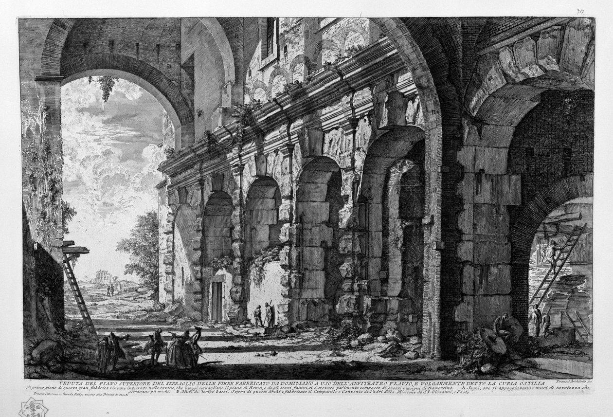 Domitian tarafından Flavian amfi tiyatrosunun kullanımı için inşa edilen ve genellikle Curia Ostilia olarak bilinen seraglio delle fiere