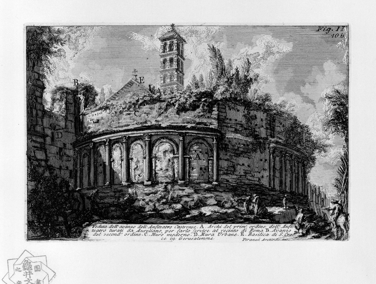 Veduta dell’avanzo dell’Anfiteatro Castrense by Giovanni Battista Piranesi