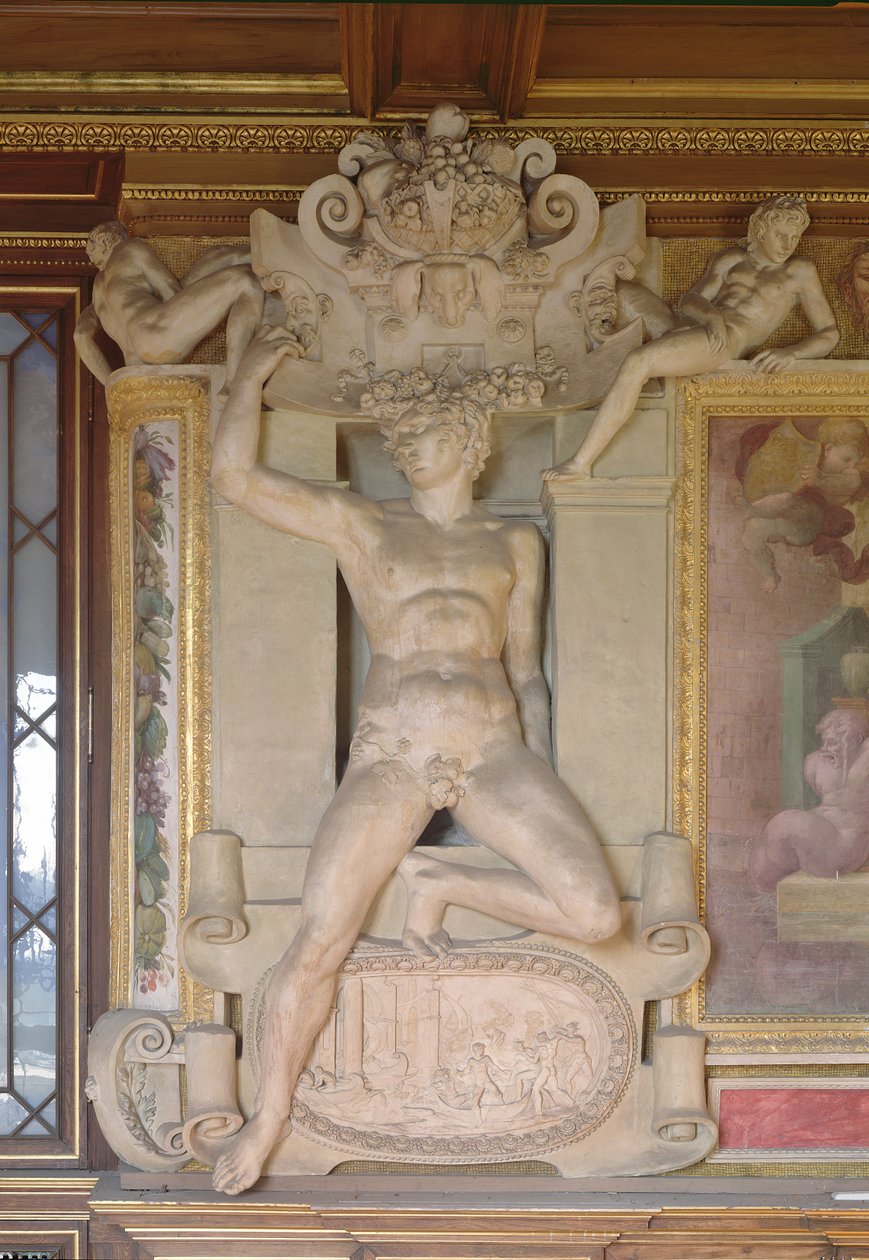 Francois Galerisi'nden erkeksi figür (1494-1547) 1535-40 (sıva) by Giovanni Battista Rosso Fiorentino