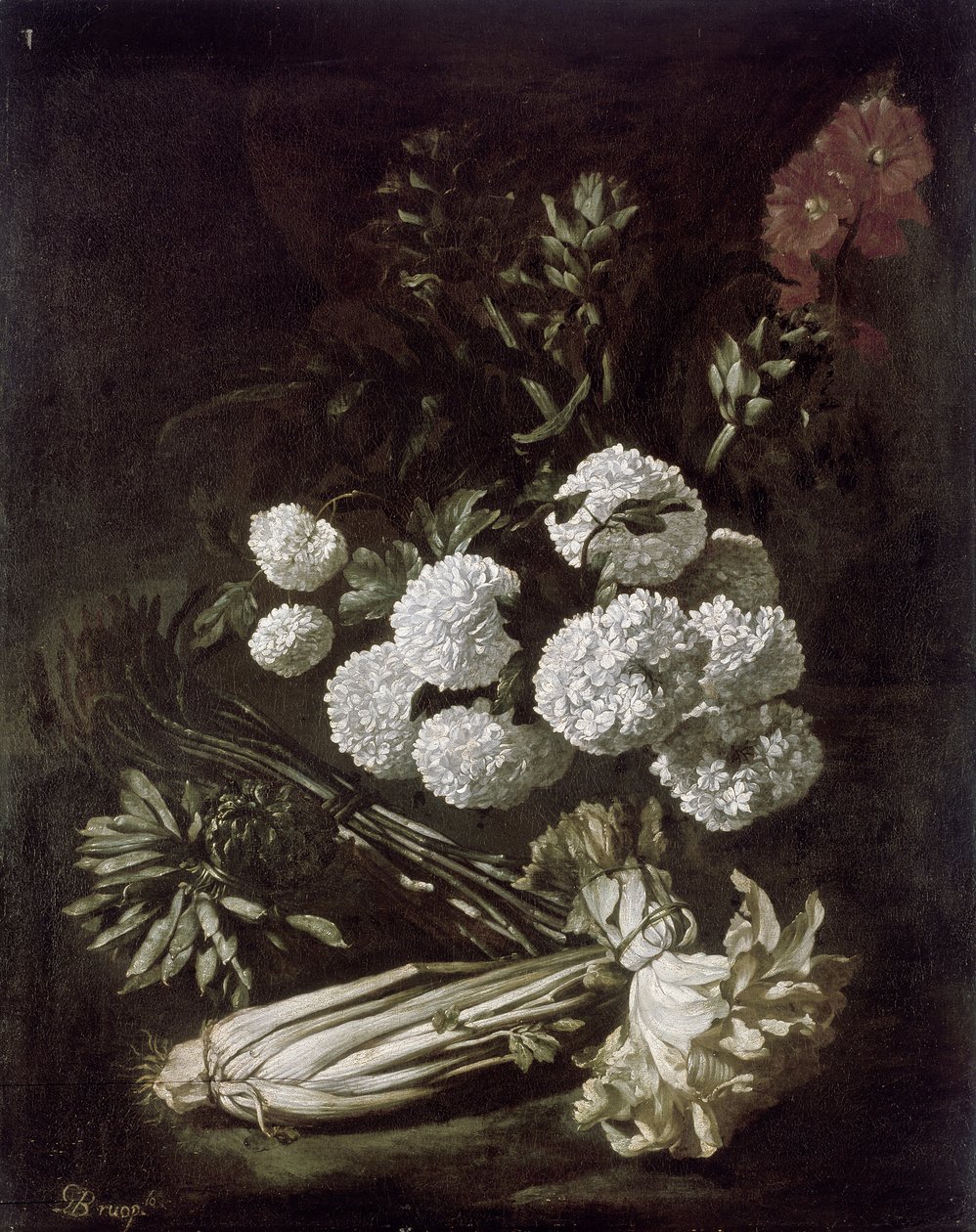 Çiçeklerin ve Sebzelerin Natürmortu, 17. yüzyıl by Giovanni Battista Ruoppolo or Ruopolo