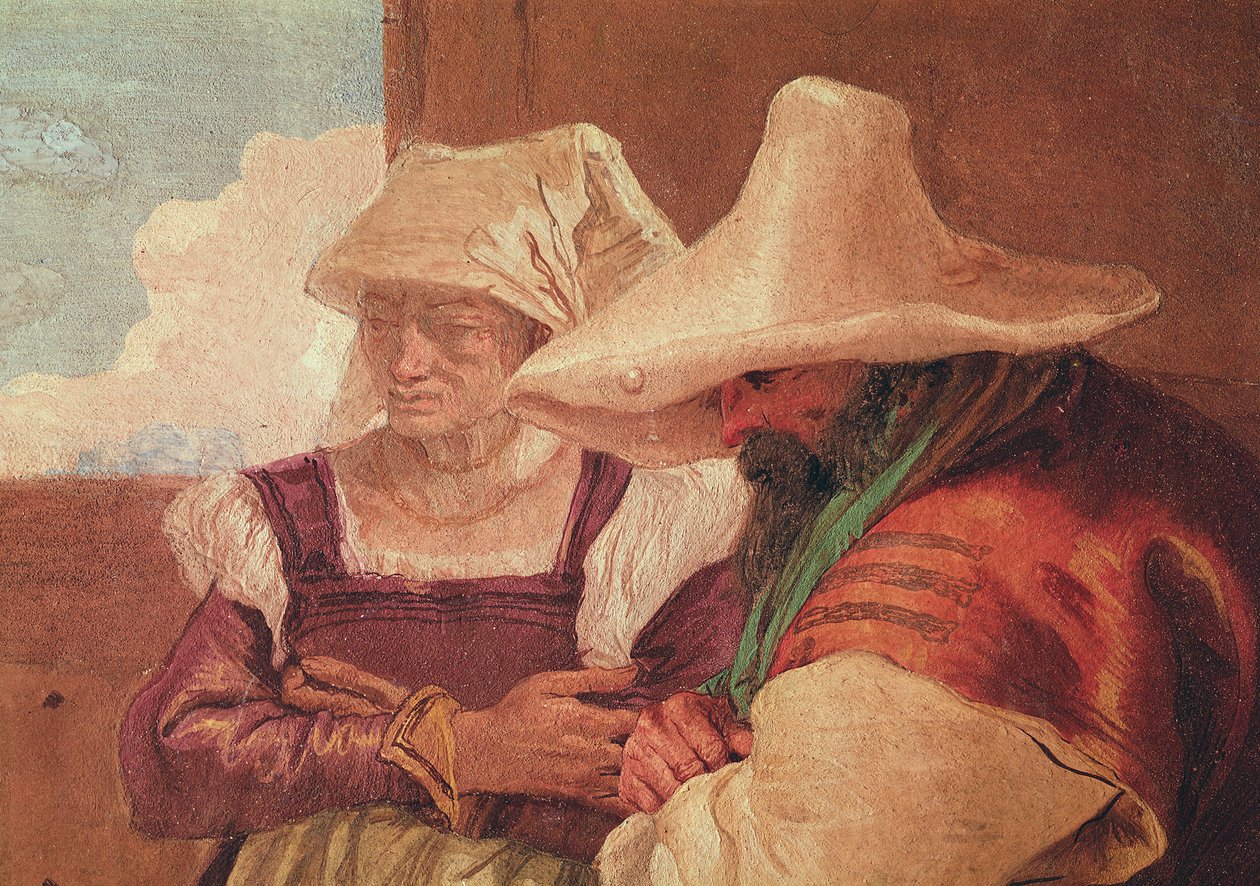 Çobanlarla birlikte Angelica ve Medoro