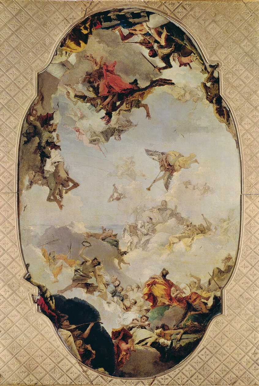 The Apotheosis of the Pisani Family, 1760 için taslak (ayrıca bkz. 145074) by Giovanni Battista Tiepolo