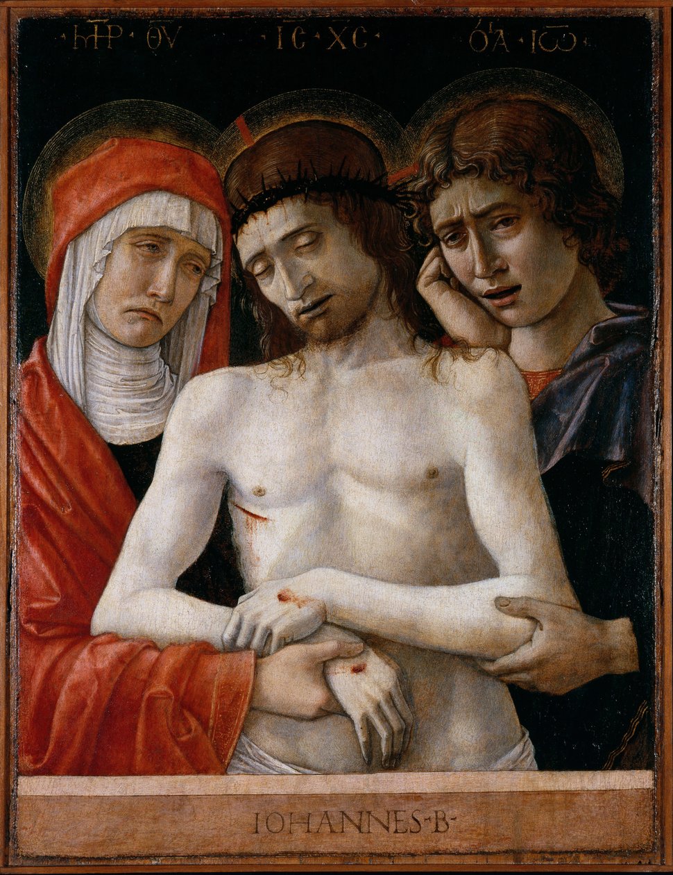 Madonna ve St John Tarafından Desteklenen Ölü İsa by Giovanni Bellini