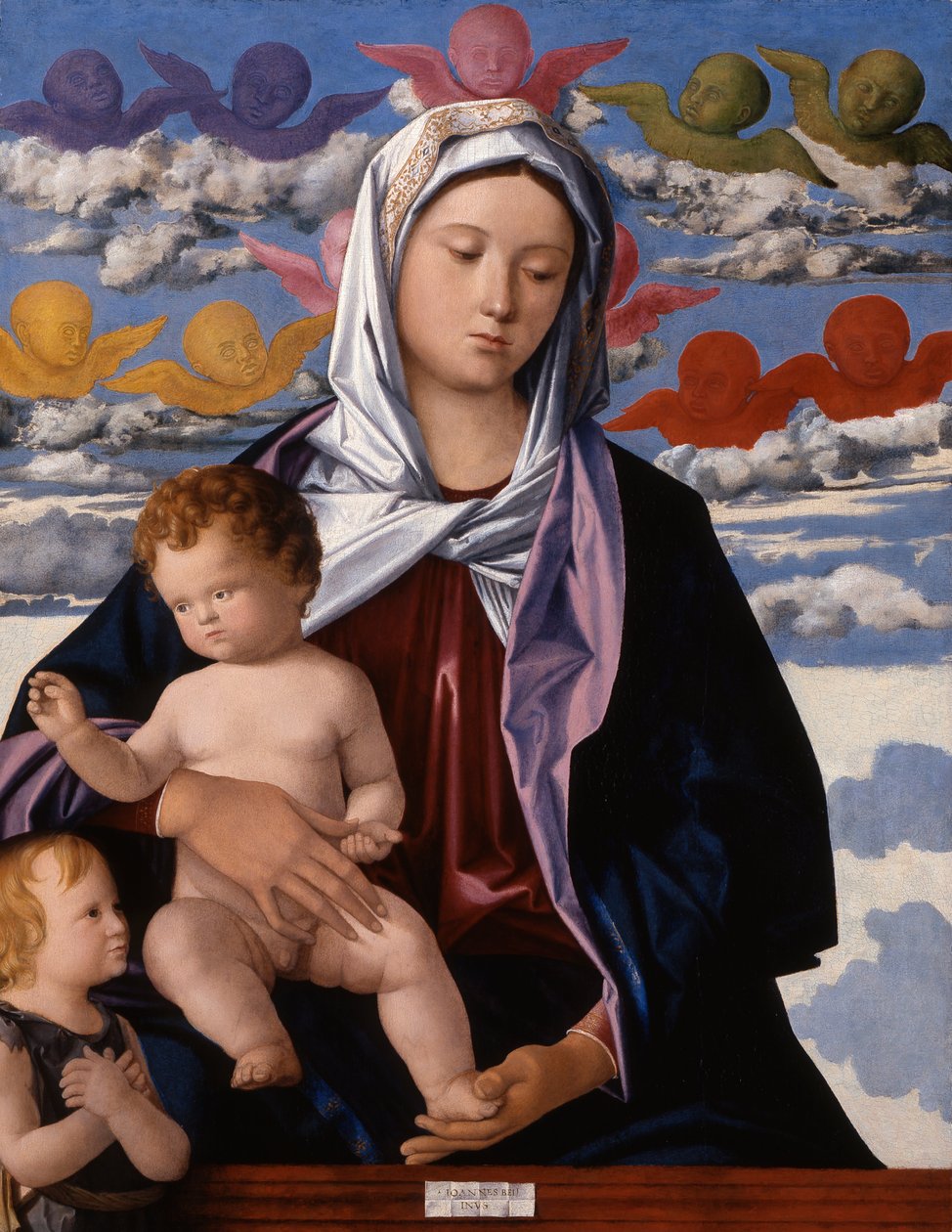 Vaftizci Yahya ile Madonna ve Çocuk by Giovanni Bellini