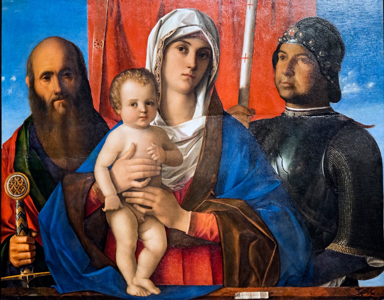 Aziz Paul ve Aziz George ile Madonna ve Çocuk by Giovanni Bellini