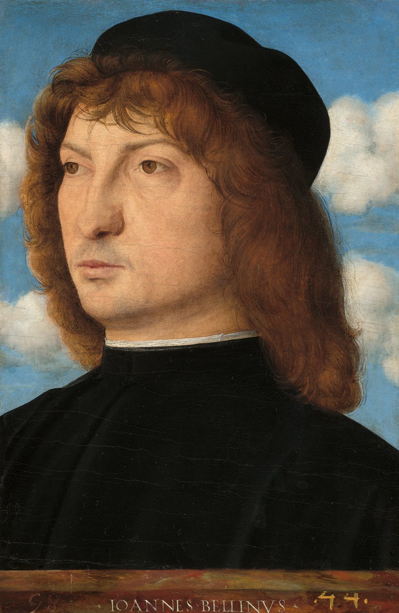 Venedikli Bir Beyefendinin Portresi, c.1500 (panel üzerine yağlı boya aktarılmıştır) by Giovanni Bellini