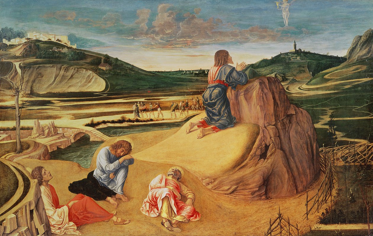 Bahçedeki Acı, c.1465 (panelde mizaç) by Giovanni Bellini