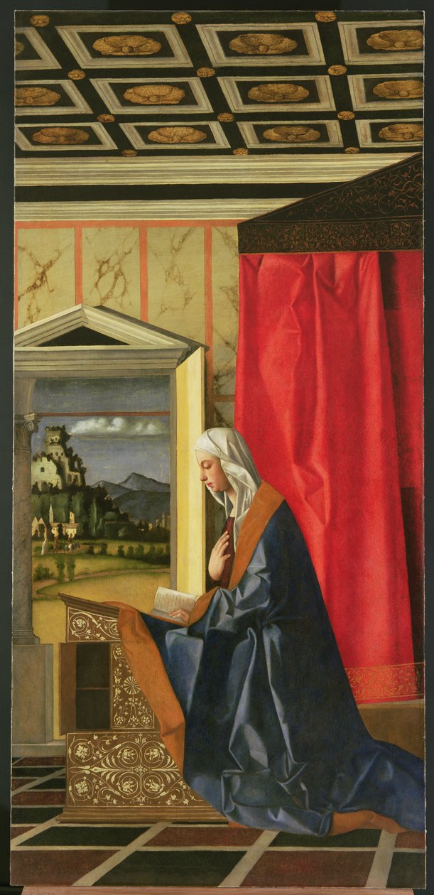 Müjde diptikinden Meryem Ana (1998 sonrası restorasyon) by Giovanni Bellini