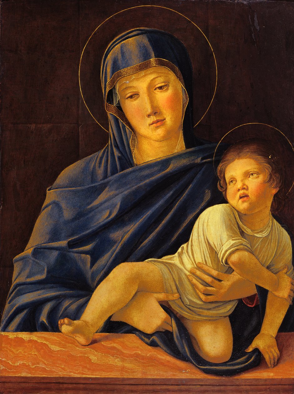 Bakire ve Çocuk, 1470-75 (panelde tempera) by Giovanni Bellini