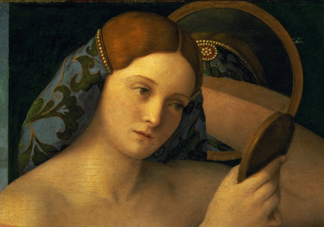 Tuvaletindeki Genç Kadın, yüz detayı, 1515 by Giovanni Bellini