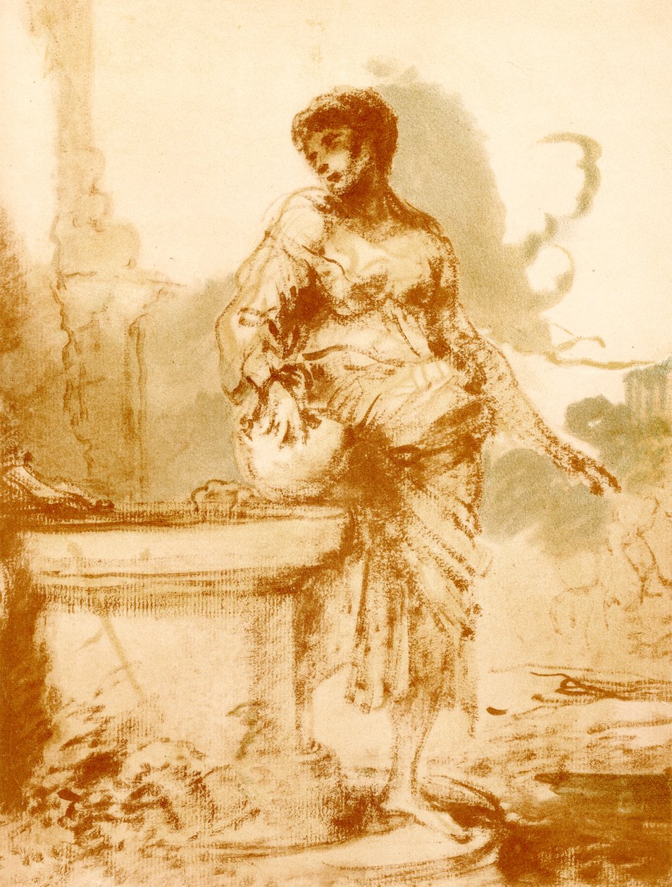 Christ and the Samaritan woman at the well by Giovanni Benedetto Castiglione