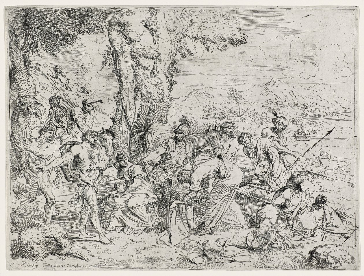 Bir Kadının Portresi, 18. yüzyılın başları (mavi kağıt üzerine pastel) by Giovanni Benedetto Castiglione
