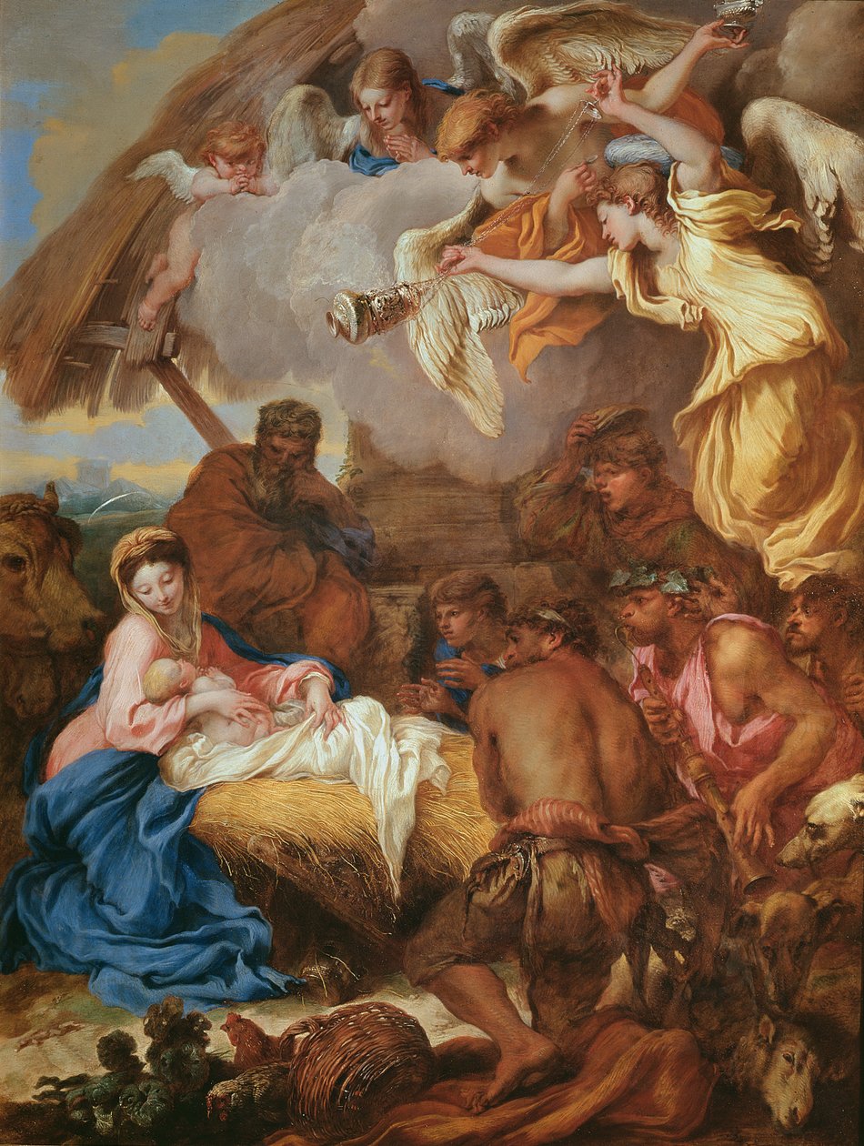 Çobanların Hayranlığı c. 1659 by Giovanni Benedetto Castiglione