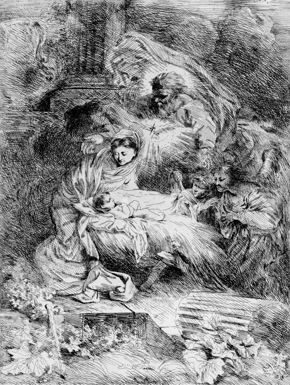 Doğuş, c.1645 (gravür) by Giovanni Benedetto Castiglione