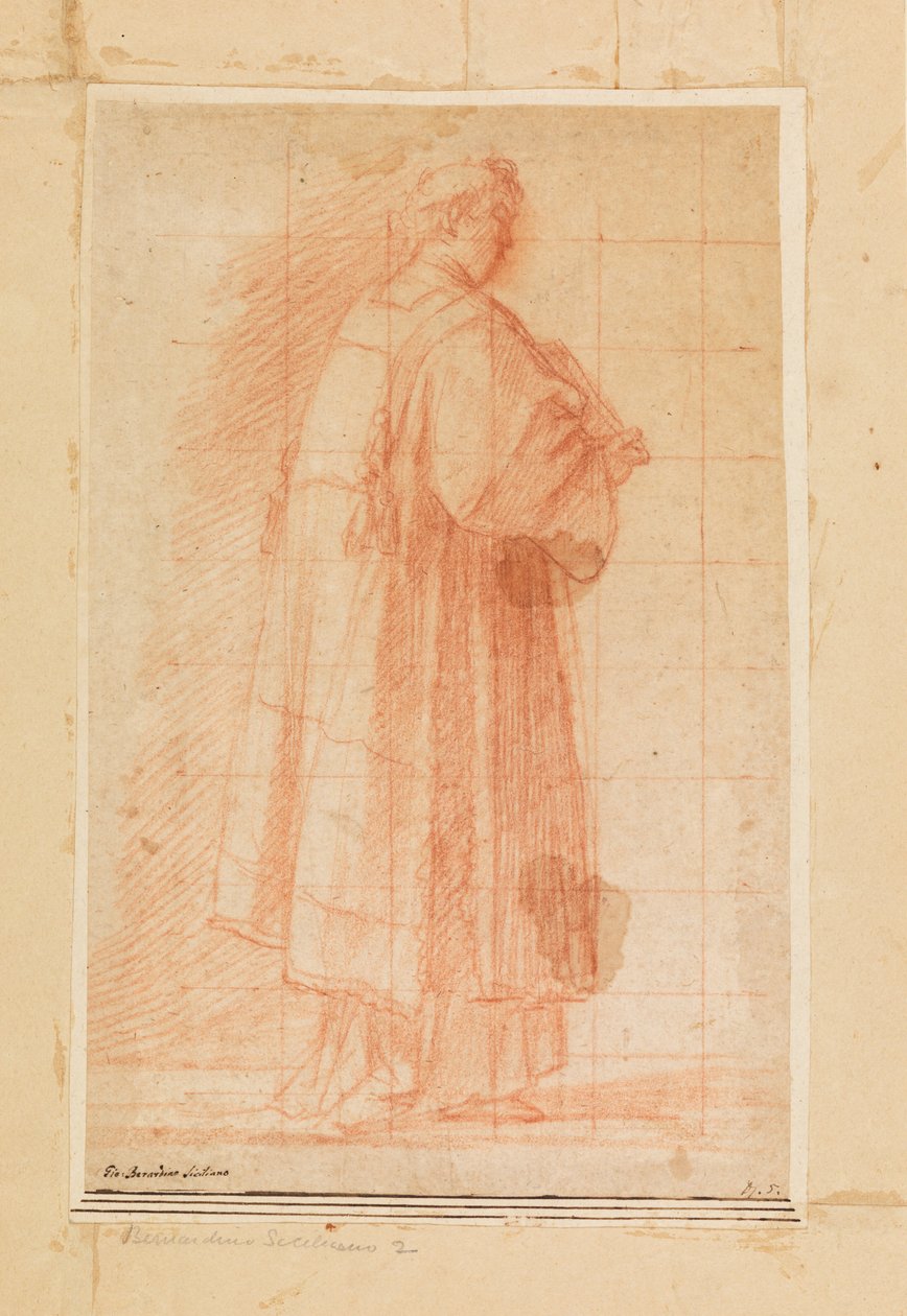 Bir kitap tutan ayakta din adamı by Giovanni Bernardino Rodriguez