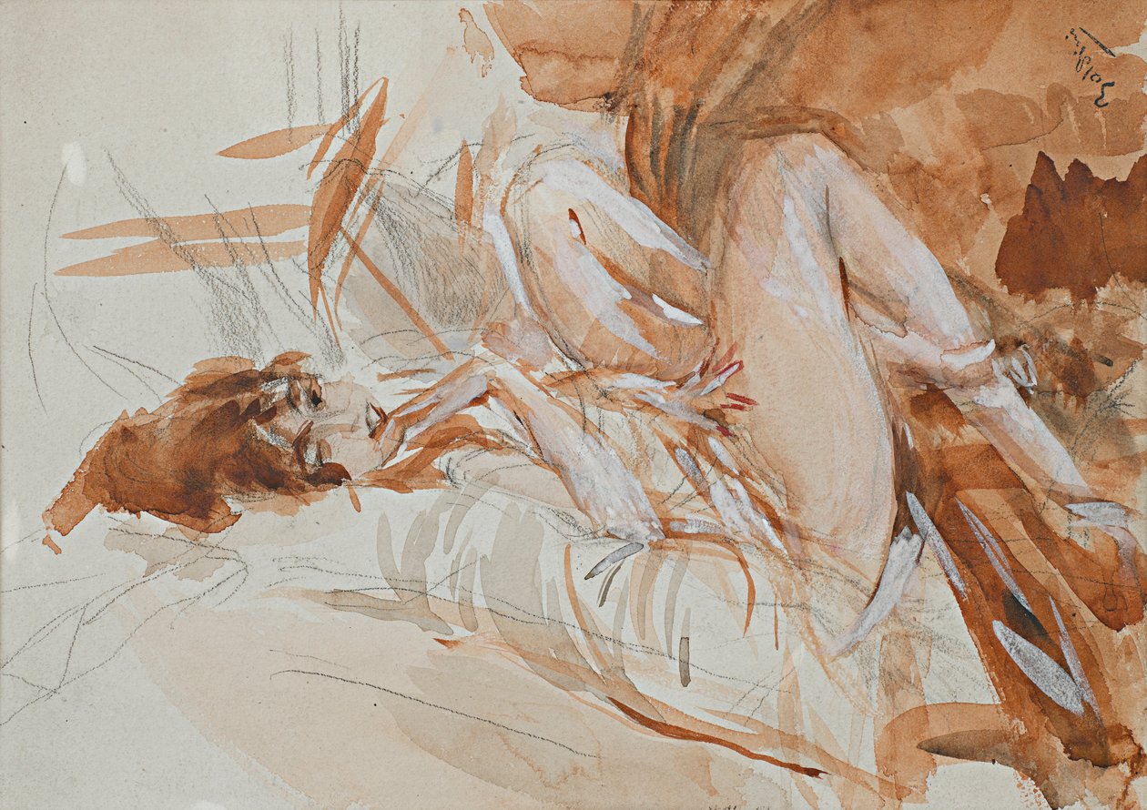 uzanmış bayan by Giovanni Boldini