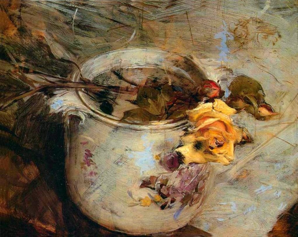 The Rose in Vase of SassonianAlmanca: Rosen in Vase von SassonianPolski: Roza w wazonie Sassoniin by Giovanni Boldini