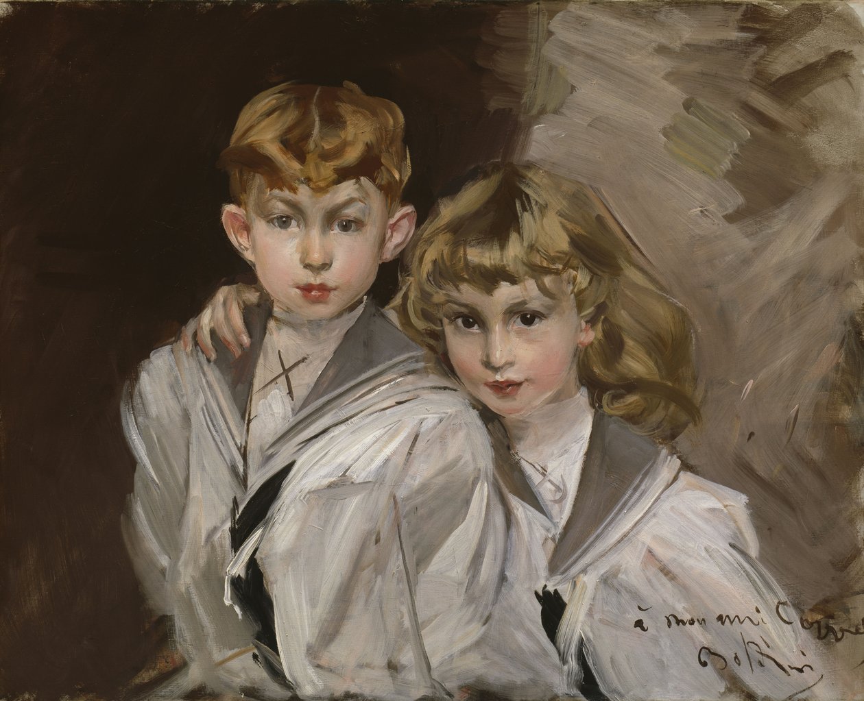 iki çocuk by Giovanni Boldini