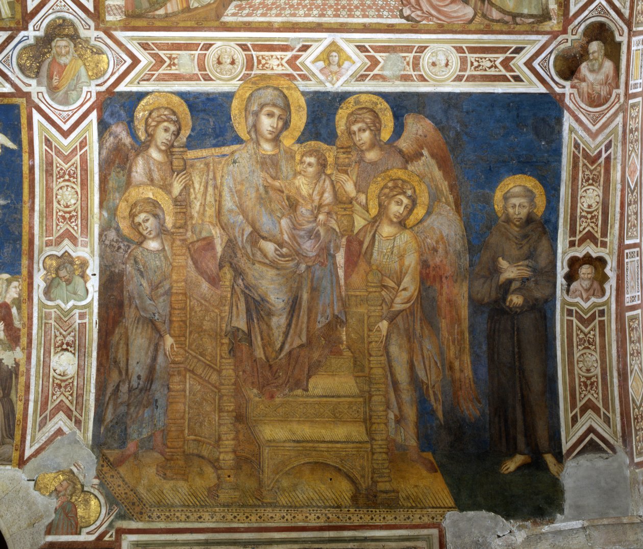 Madonna ve Çocuk, Melekler ve Assisi