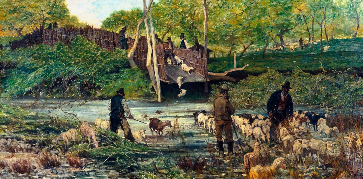 Koyun atlama by Giovanni Fattori