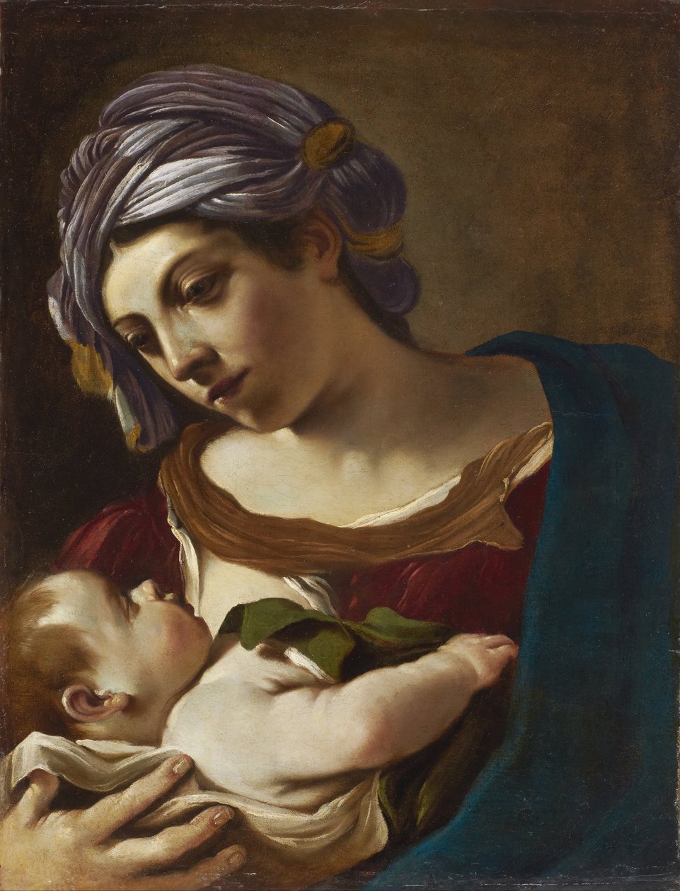 madonna ve çocuk by Giovanni Francesco Barbieri