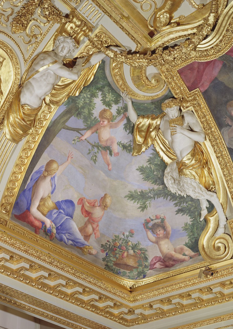 Bahar Alegorisi, 1655-58 (duvar resmi) by Giovanni Francesco Romanelli