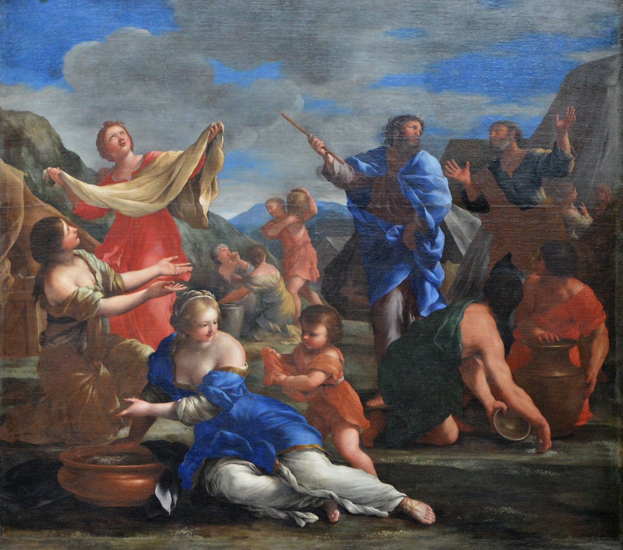 İsrailoğulları Vahşi Doğada Manna Topluyor by Giovanni Francesco Romanelli