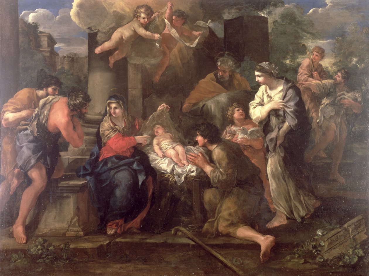 Çobanların hayranlığı by Giovanni Francesco Romanelli