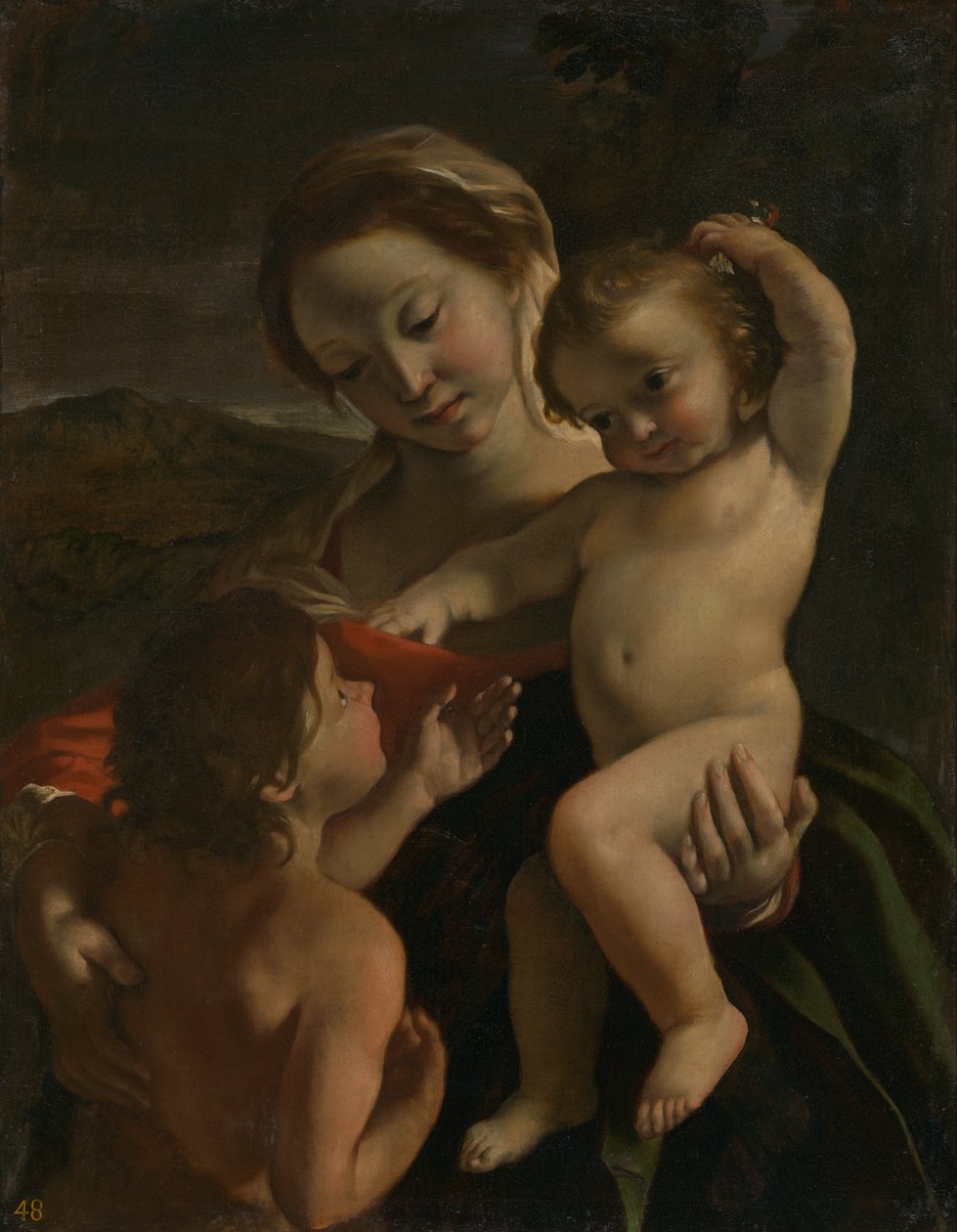 Bebek Aziz John the Baptist ile Madonna ve Çocuk by Giovanni Lanfranco