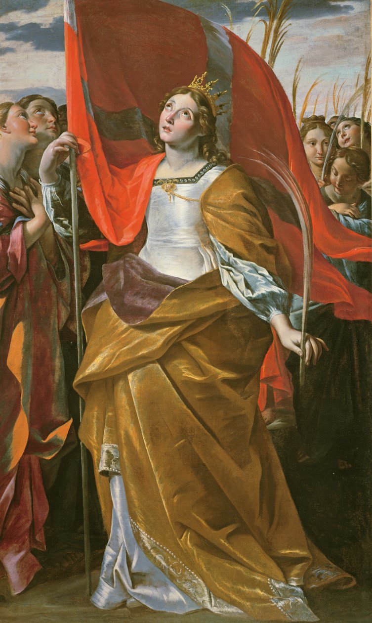 Aziz Ursula ve bakireler by Giovanni Lanfranco