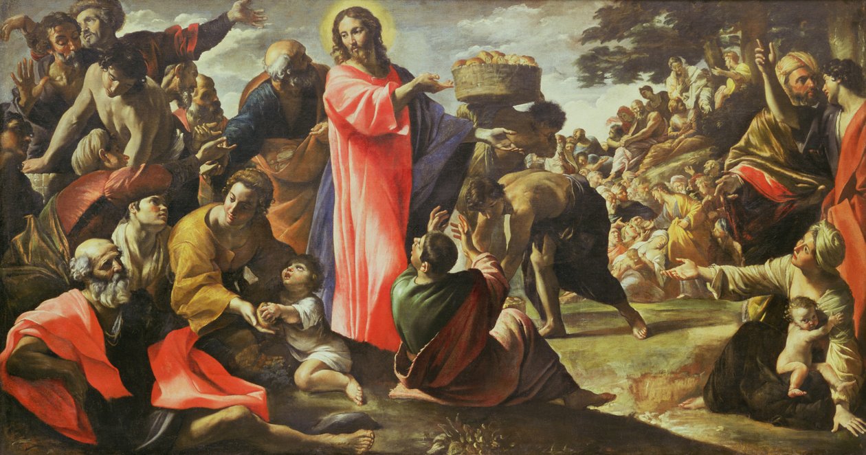 Somunların ve Balıkların Çoğalması, 1620-5 by Giovanni Lanfranco