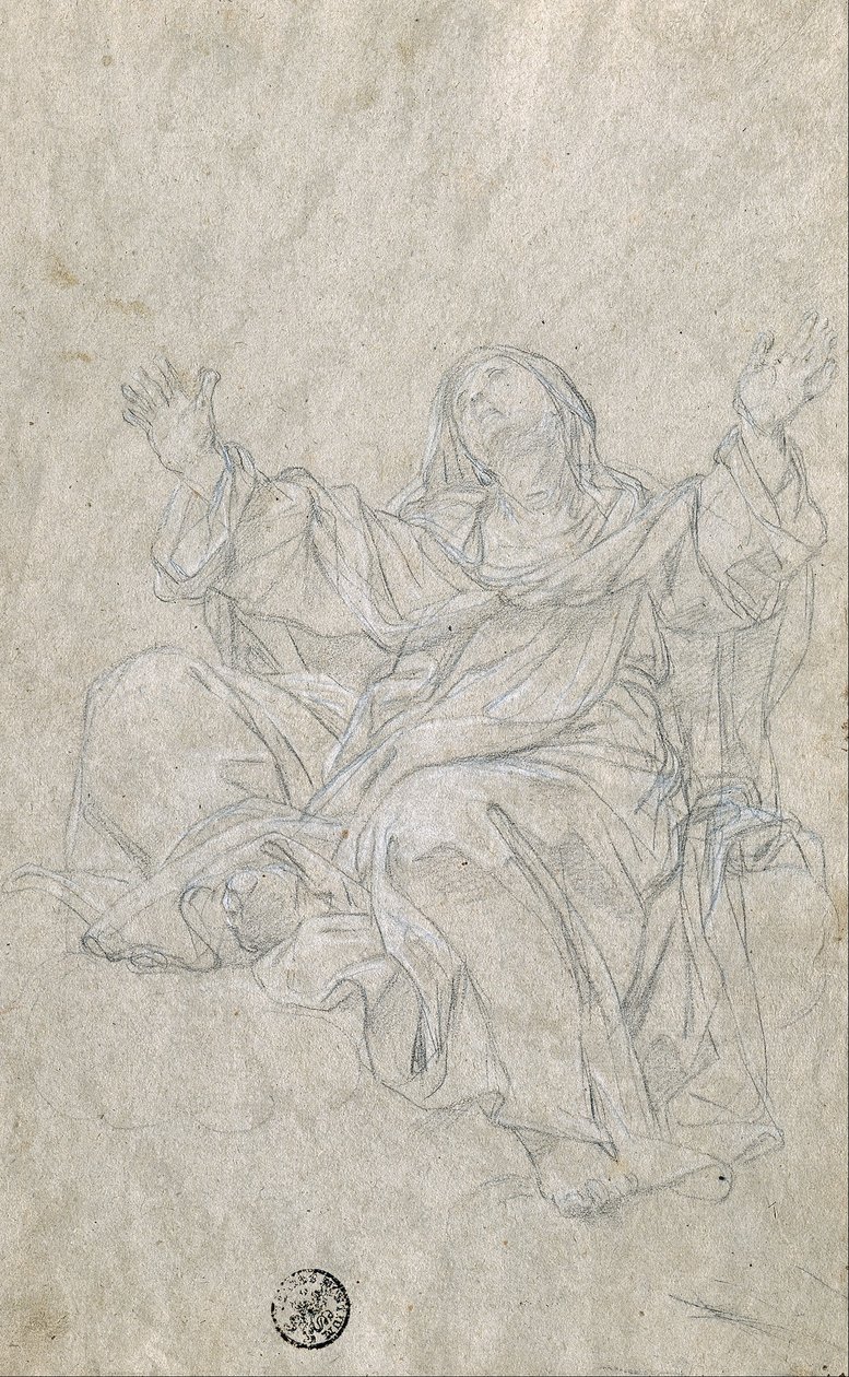 Aziz Catherine için çalışma by Giovanni Odazzi