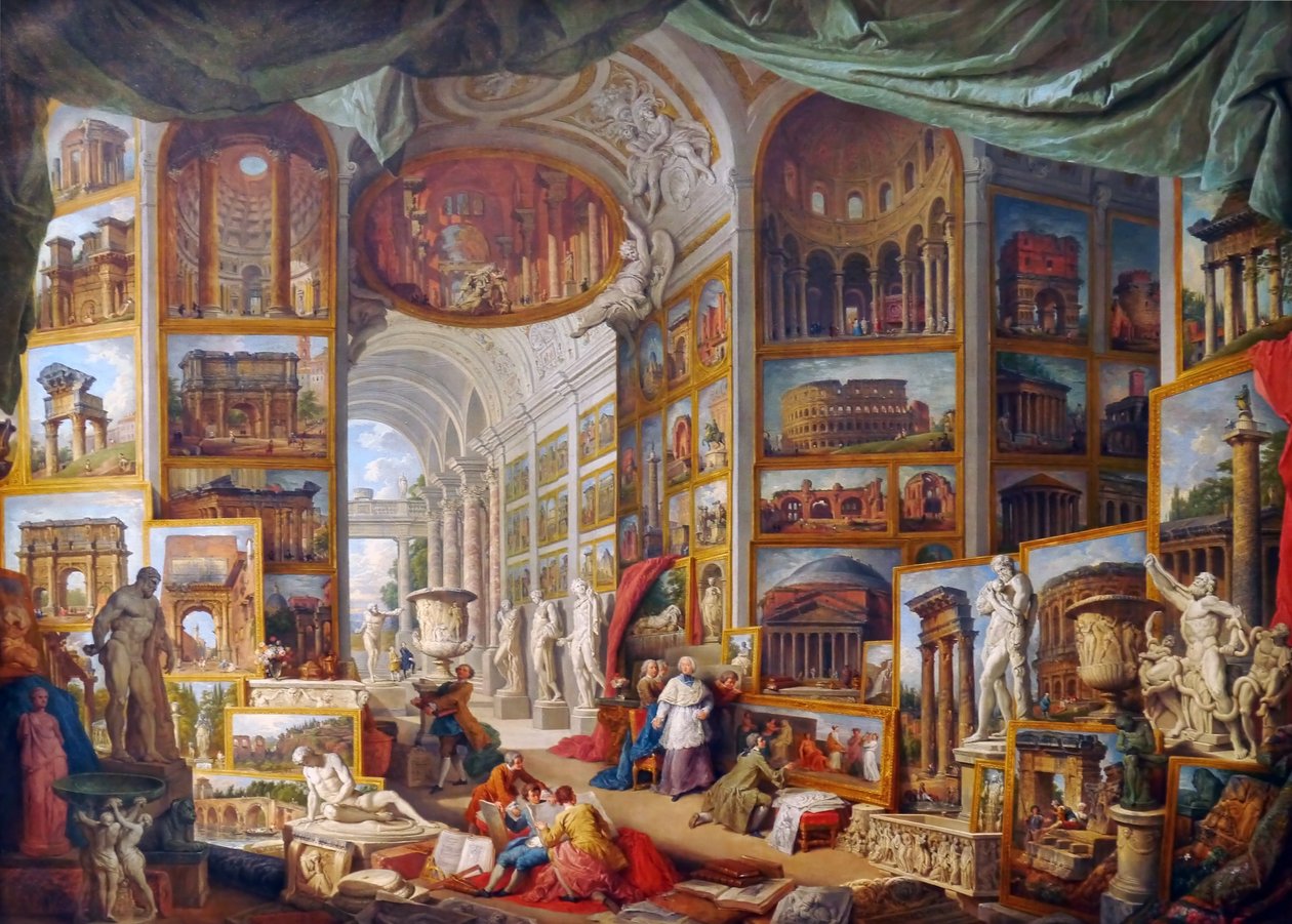 Antik Roma Manzaraları Galerisi by Giovanni Paolo Pannini