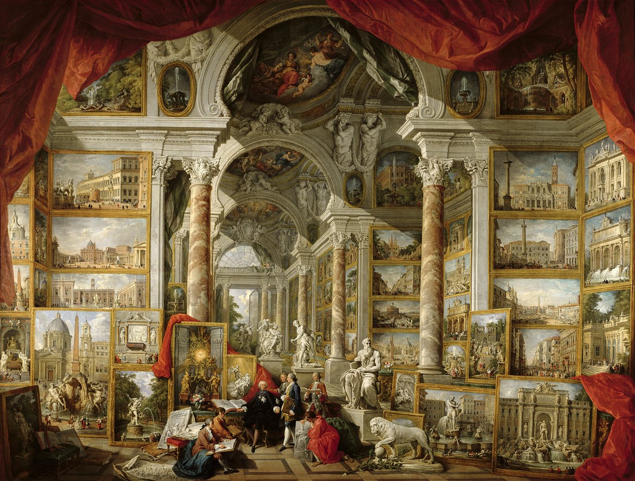 Modern Roma Manzaralı Galeri, 1759 by Giovanni Paolo Pannini