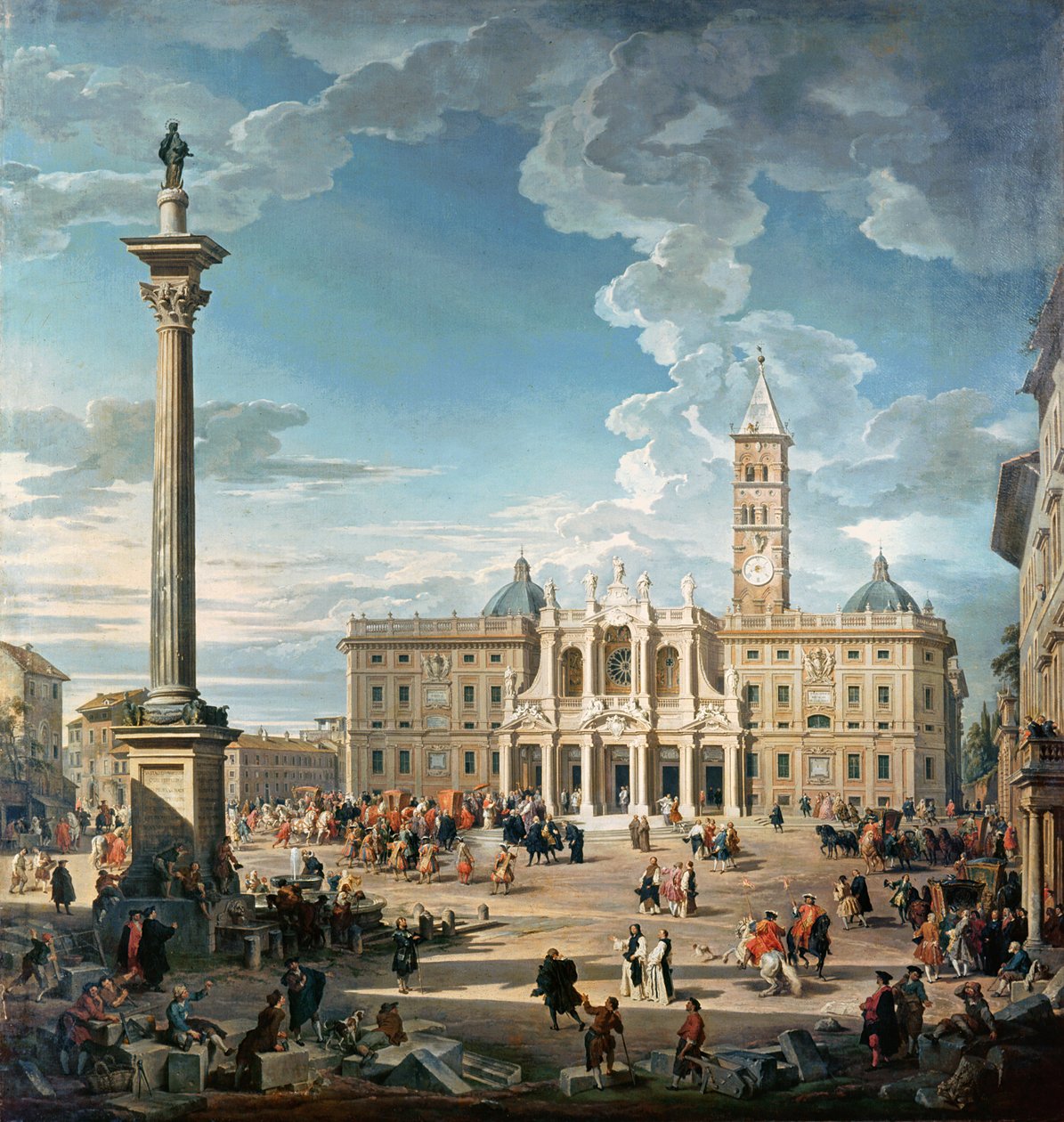 Piazza Santa Maria Maggiore, 1752 by Giovanni Paolo Pannini