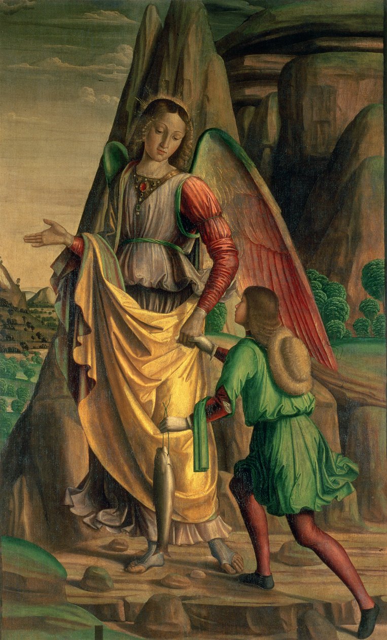 Tobias ve Melek by Giovanni Santi or Sanzio