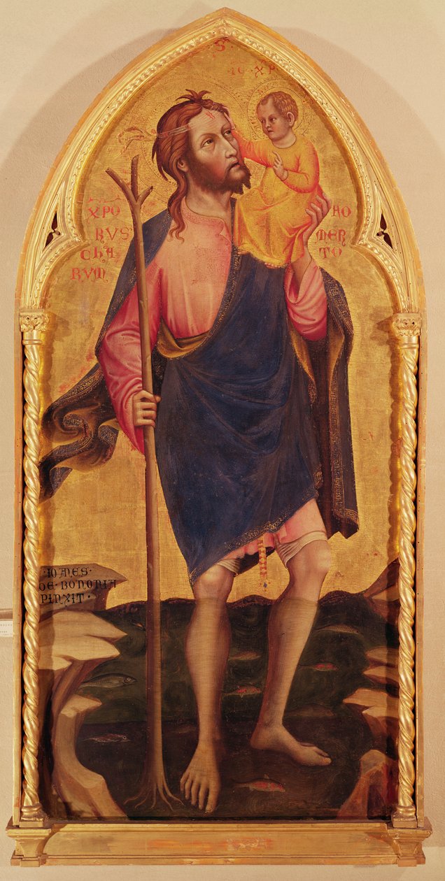 Aziz Christopher (panelde sıcaklık) by Giovanni da Bologna