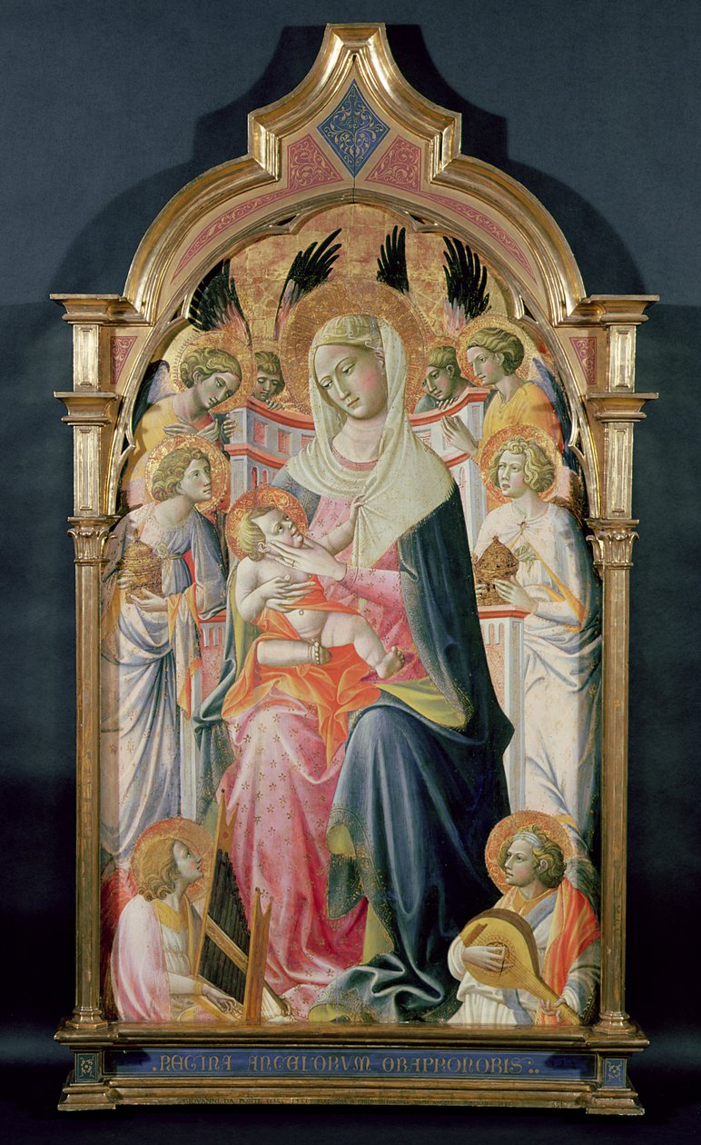 Meleklerle Bakire ve Çocuk (panel) by Giovanni dal Ponte