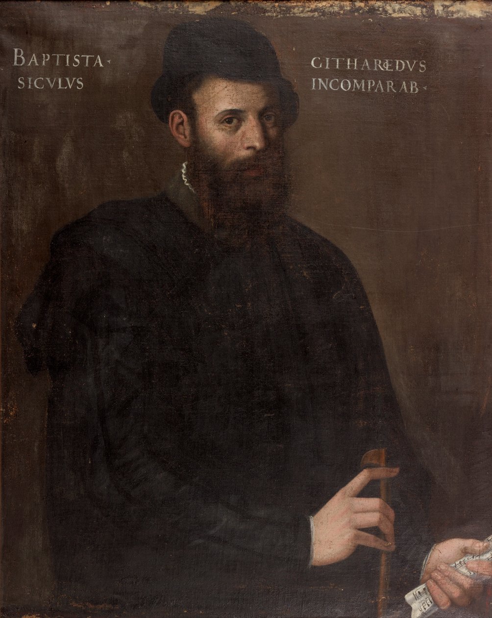 Tuval üzerine müzisyen yağlı boya by Giovanni Battista Moroni