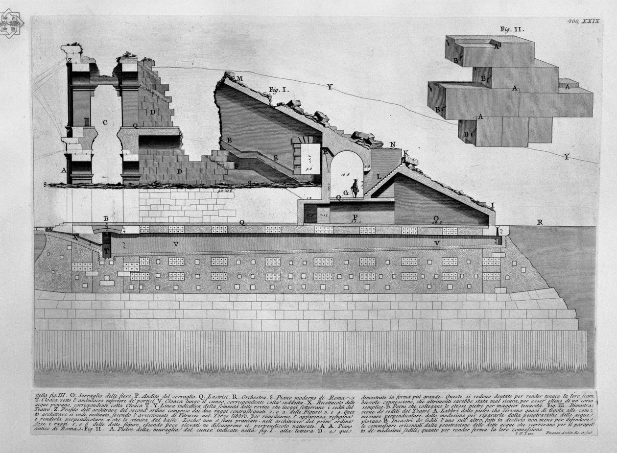 Marcellus Tiyatrosu by Giovanni Battista Piranesi