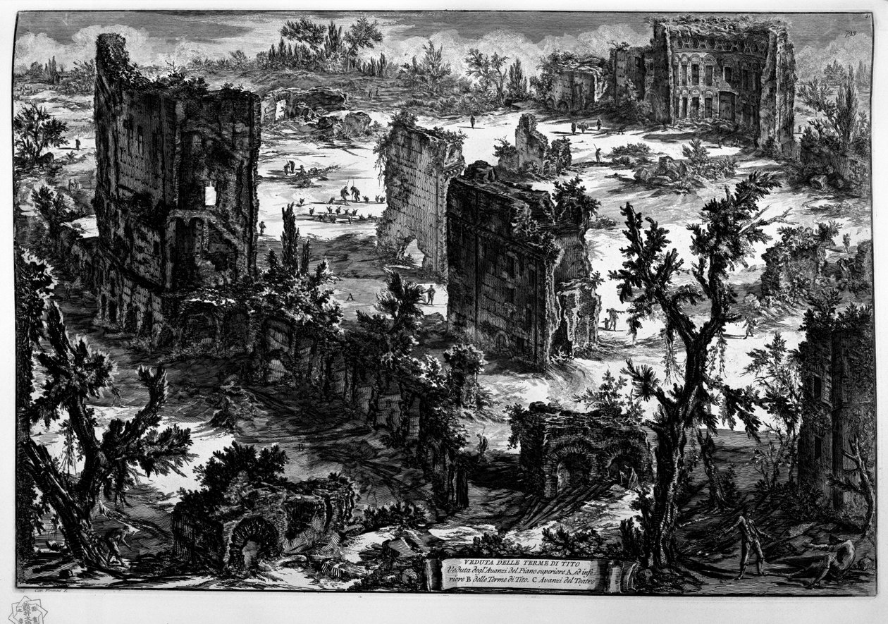 TITO BANYOLARINDAN GÖRÜNTÜ by Giovanni Battista Piranesi