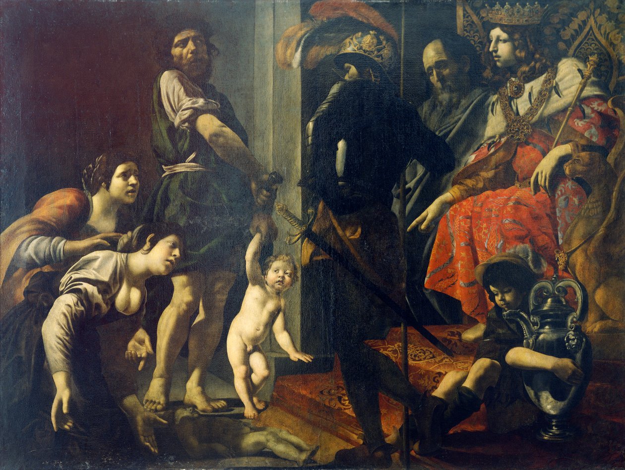 Süleyman'ın Yargısı, Giovanni Battista Caracciolo (1578-1635), tuval üzerine yağlı boya by Giovanni Battista Caracciolo