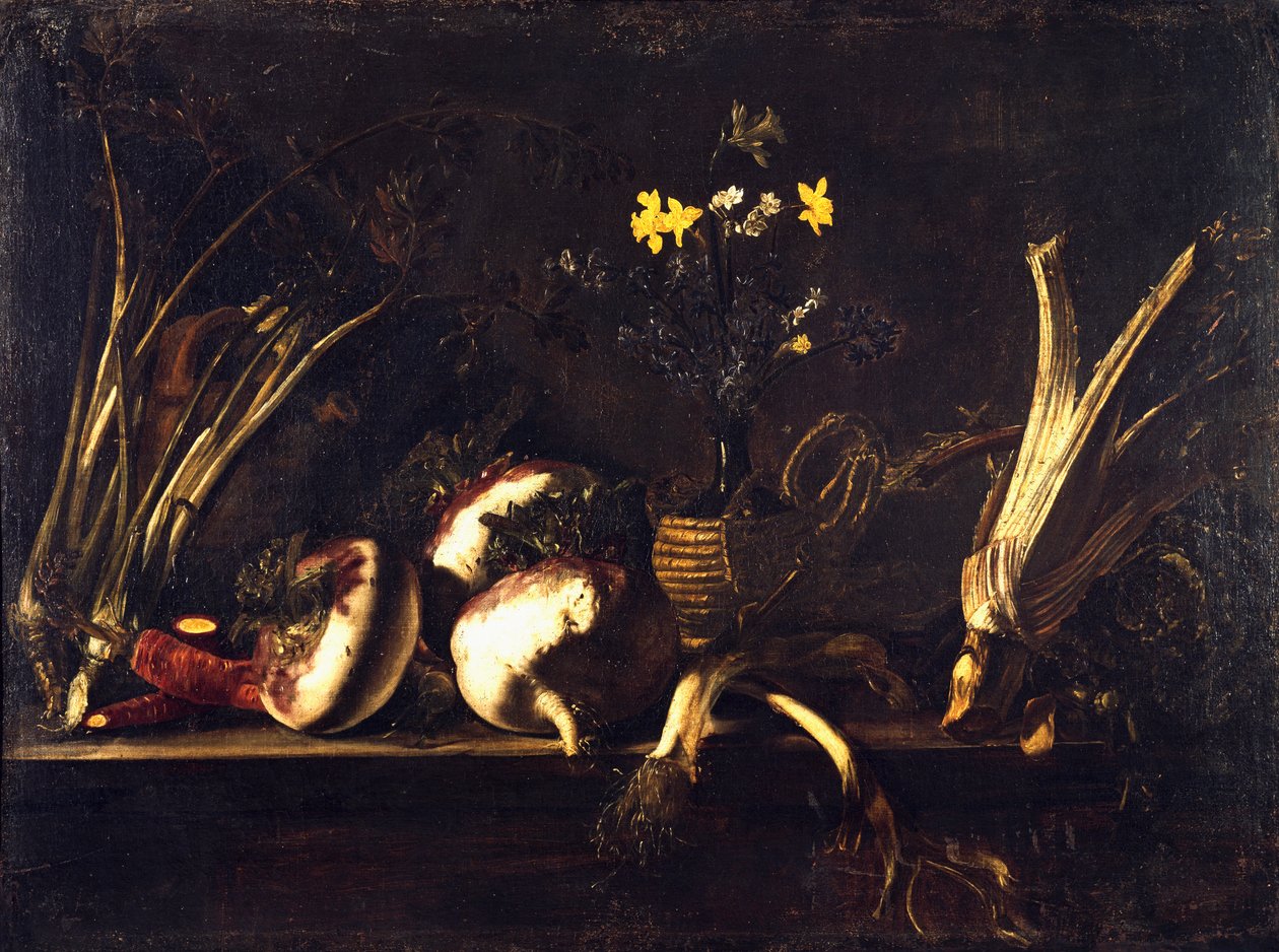 Sebzeli natürmort, Giovan Battista Ruoppolo (1629-1693) by Giovanni Battista Ruoppolo or Ruopolo